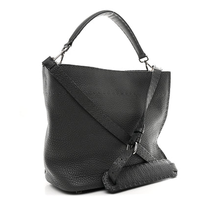 Fendi Cuoio Romano Selleria Small Anna Bucket Bag Asfalto 3 of 10
