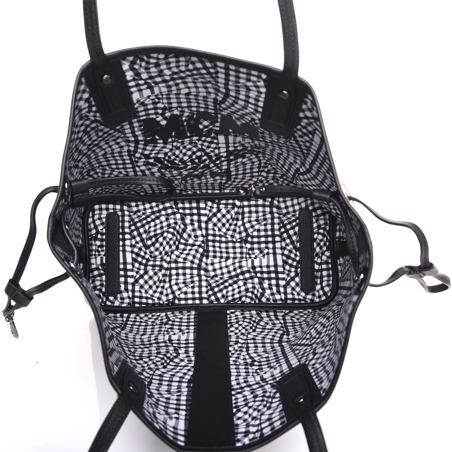 MCM Visetos Medium Liz Reversible Shopper Tote Black 9 of 16