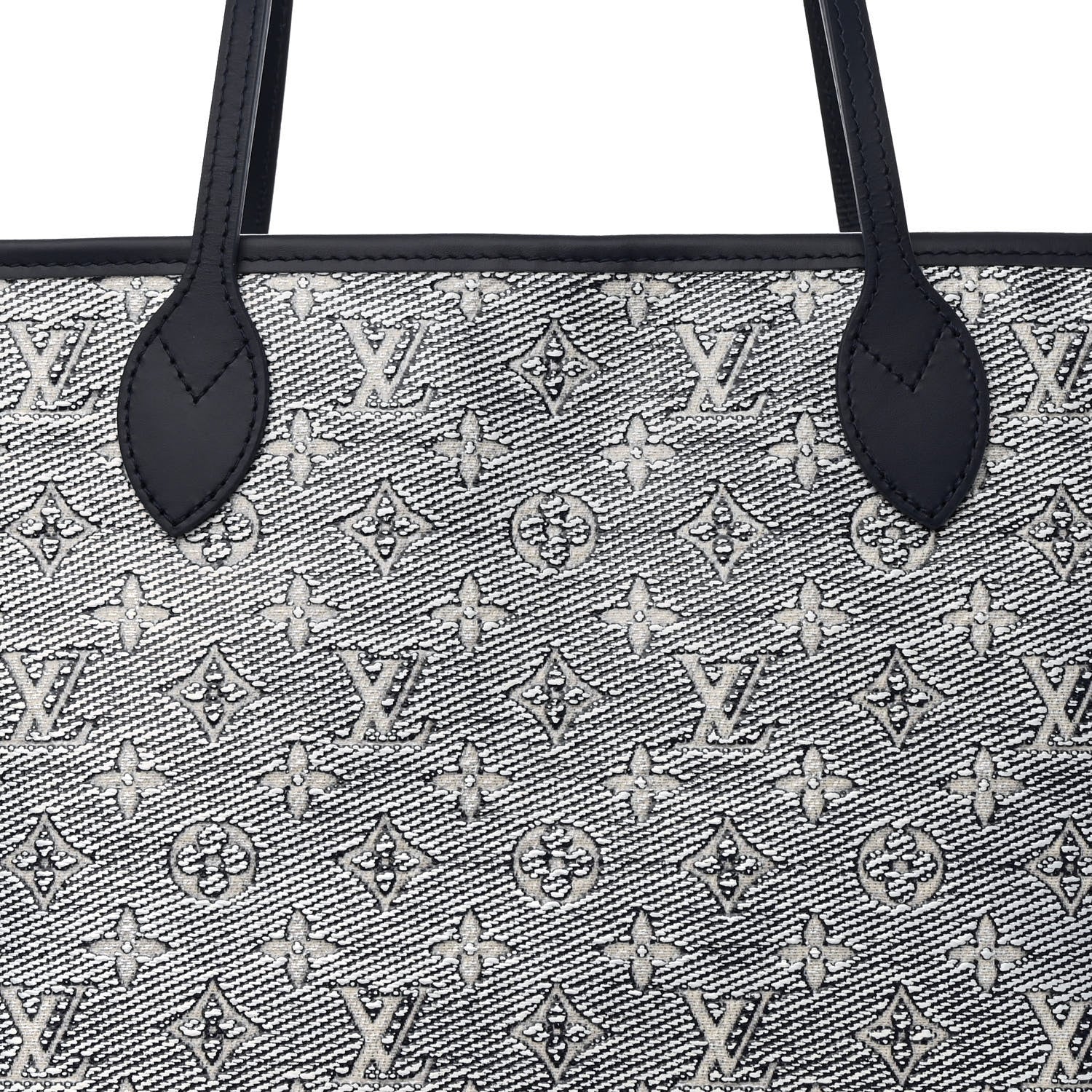 Louis Vuitton Monoglam Neverfull MM Blue 8 of 15