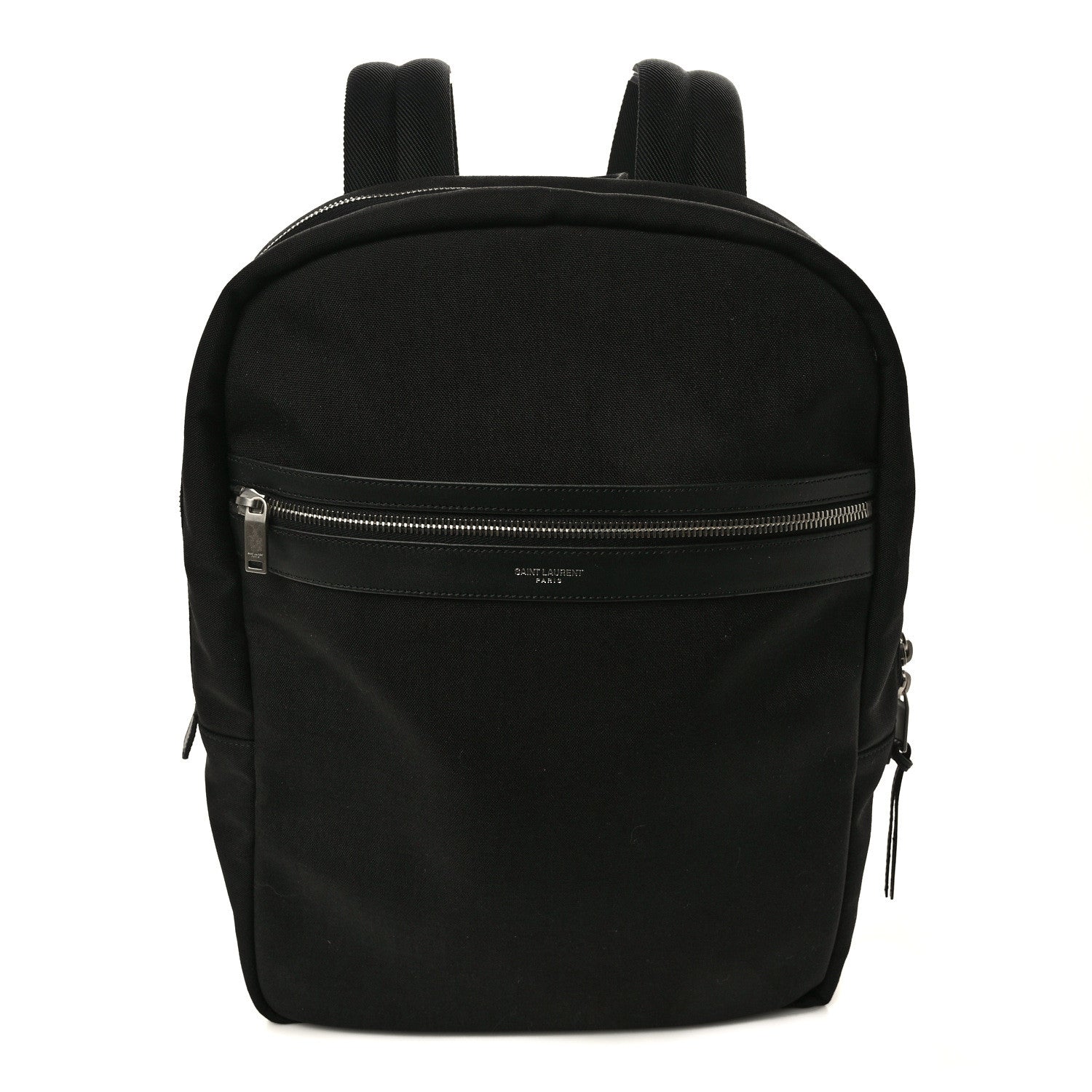 Saint Laurent Canvas City Laptop Backpack Black 1 of 8