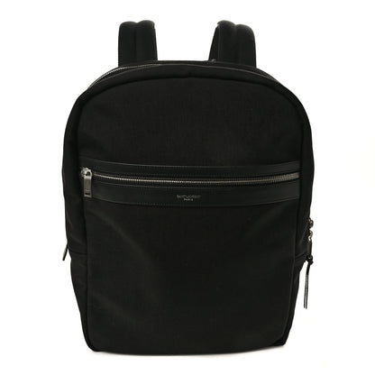 Saint Laurent Canvas City Laptop Backpack Black 1 of 8