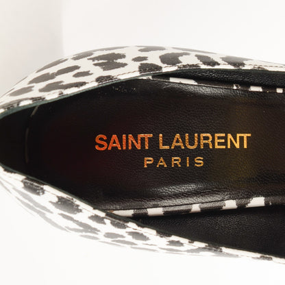 Saint Laurent Soft Calfskin Baby Cat Paris 105 Pumps 38 Bianco Nero Black 7 of 8