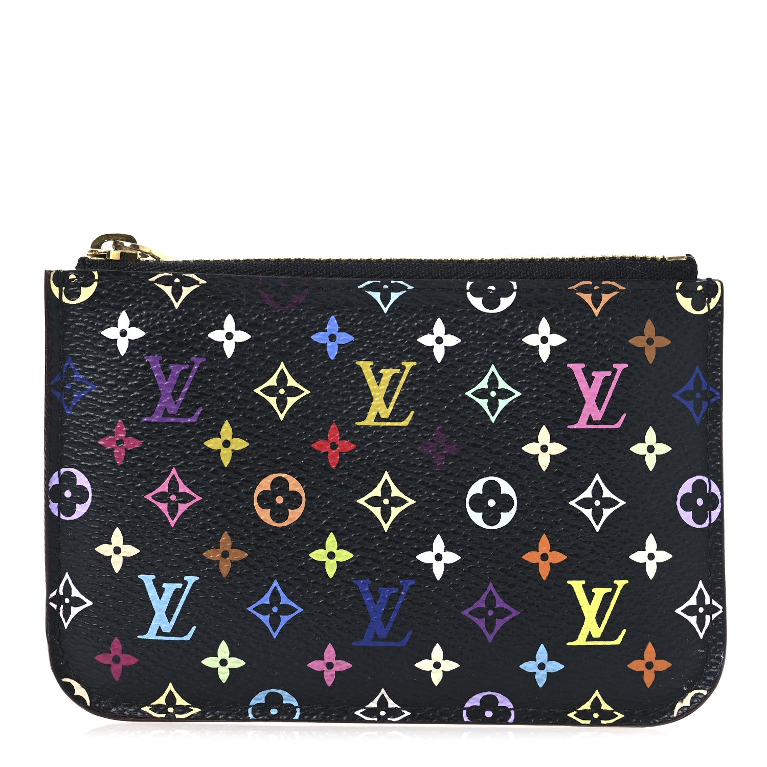Louis Vuitton Monogram Multicolor Key Pouch Black Violet 1 of 10