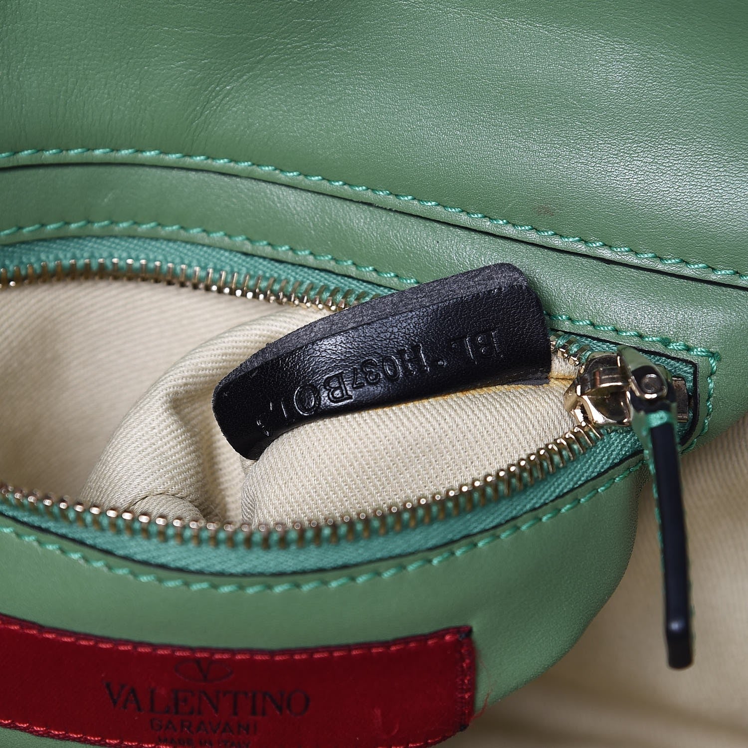 Valentino Garavani Vitello Small Rockstud Tote Jade 7 of 9