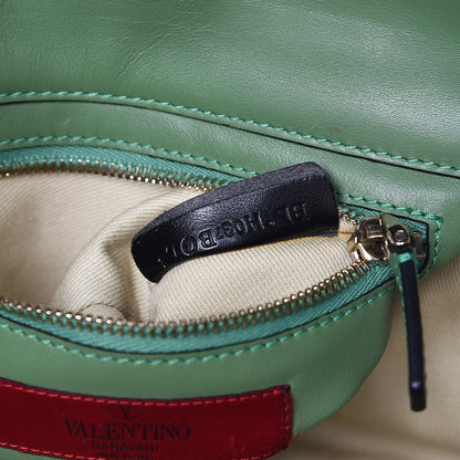 Valentino Garavani Vitello Small Rockstud Tote Jade 7 of 9