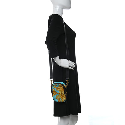 Versace Nylon Baroque Print Small Crossbody Bag Black 2 of 9