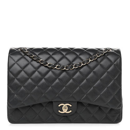 Chanel Caviar Quilted Maxi Double Flap Dark Grey 1 of 10