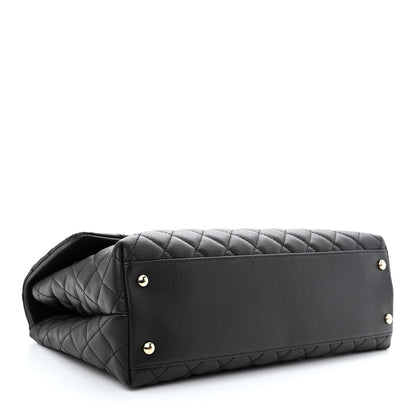 Chanel Caviar Quilted Medium Coco Handle Flap Black 4 of 10