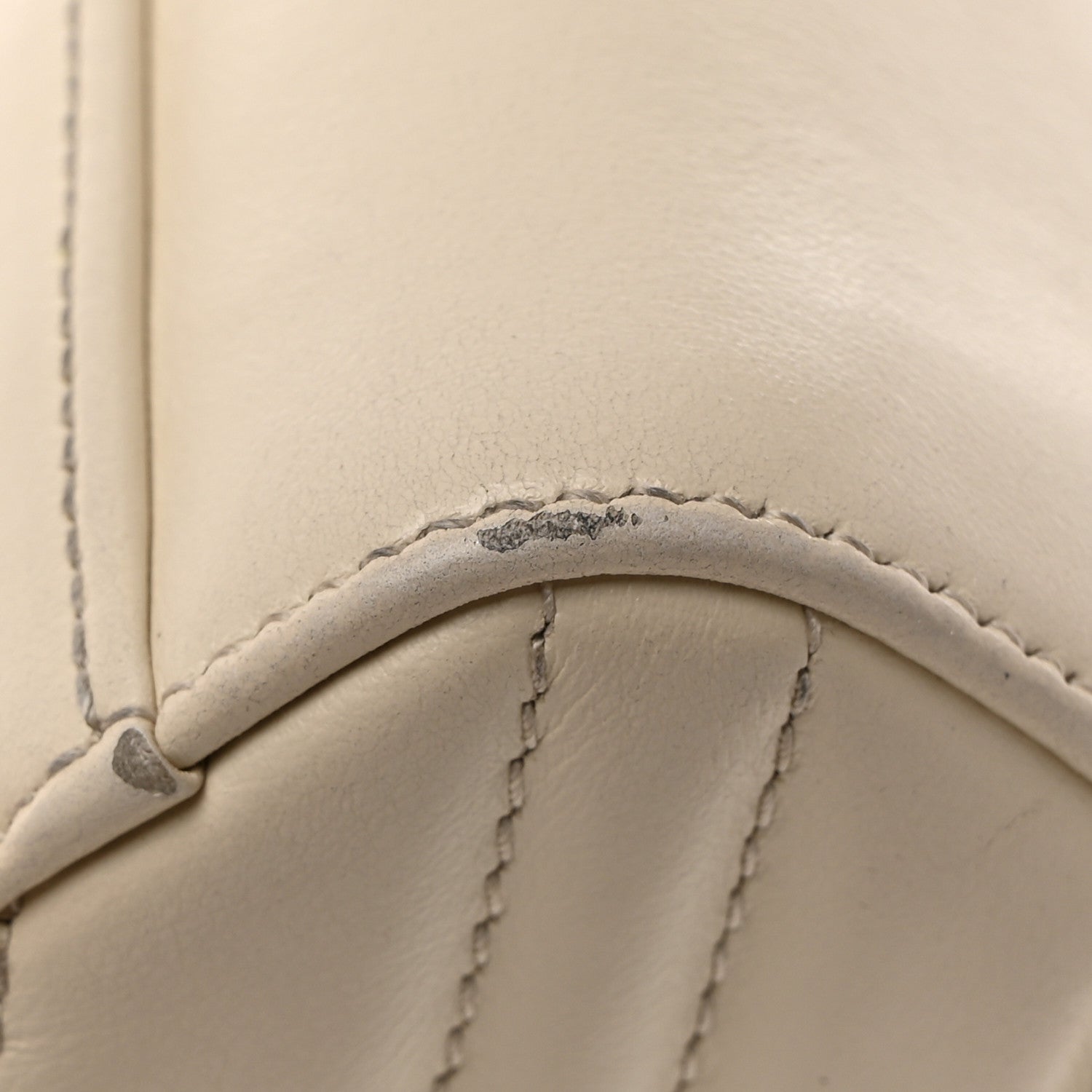 Gucci Calfskin Matelasse Mini GG Marmont Top Handle Shoulder Bag White 11 of 16