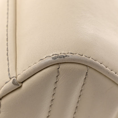 Gucci Calfskin Matelasse Mini GG Marmont Top Handle Shoulder Bag White 11 of 16