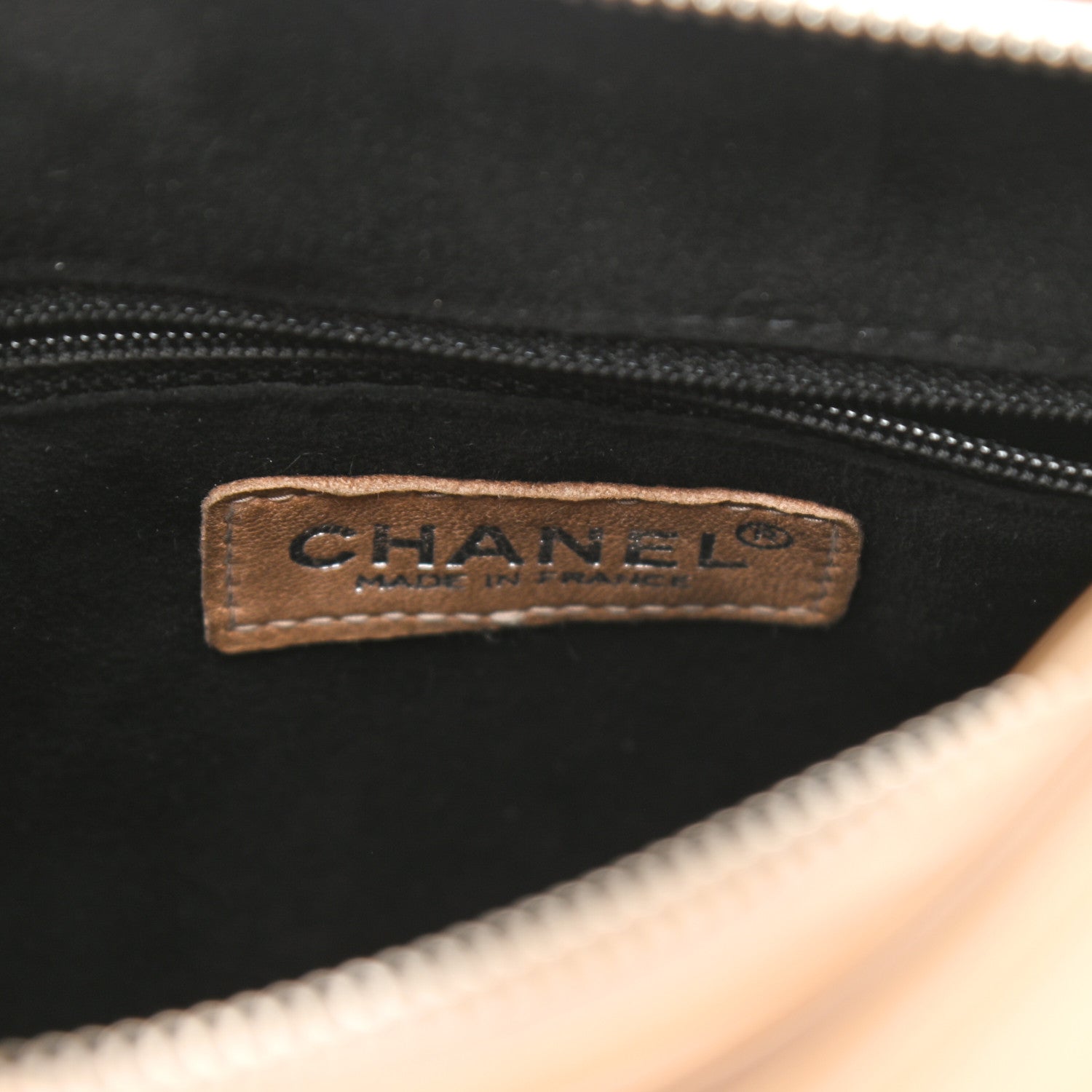 Chanel Patent Chocolate Bar Quilted Small Shoulder Bag Beige 6 of 11