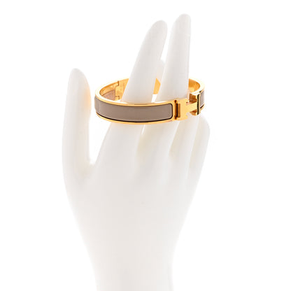 Hermes Enamel Narrow Clic Clac H Bracelet GM Marron Glace 2 of 5