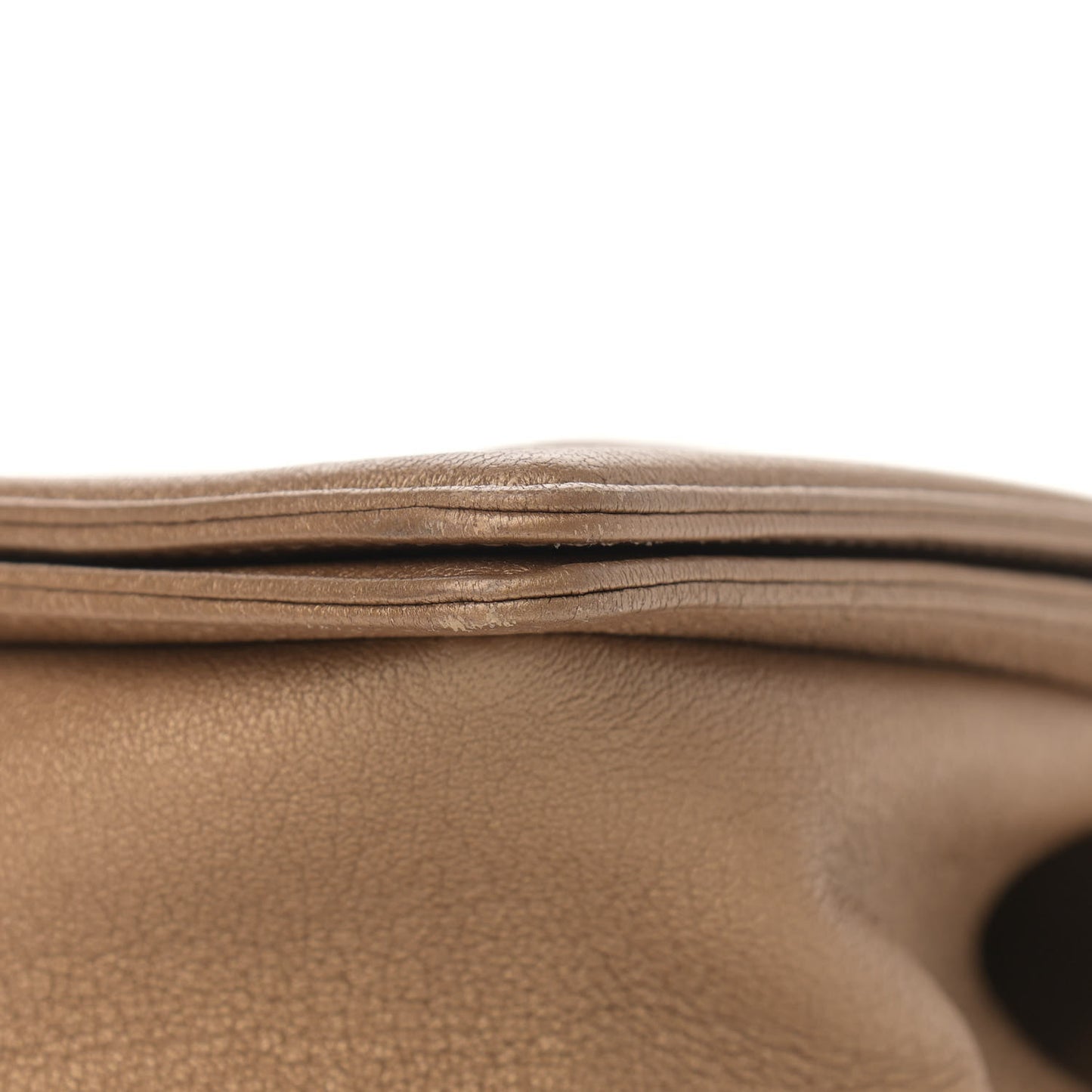 Metallic Lambskin Medium Golden CC Boy Flap Dark Gold