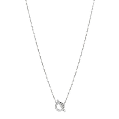 Hermes 18K White Gold Diamond Finesse Pendant Necklace 1 of 6