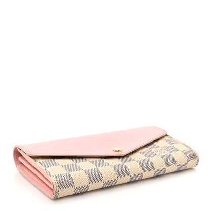 Louis Vuitton Damier Azur Sarah Wallet NM  Rose Ballerine 4 of 17