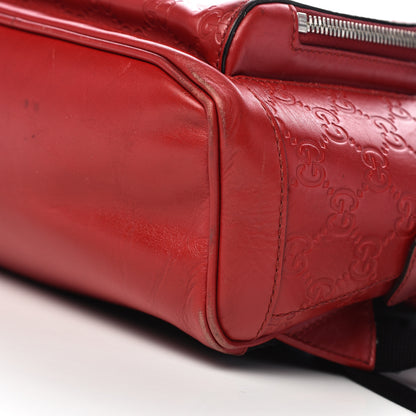 Gucci Guccissima Signature Small Day Backpack Hibiscus Red 12 of 20
