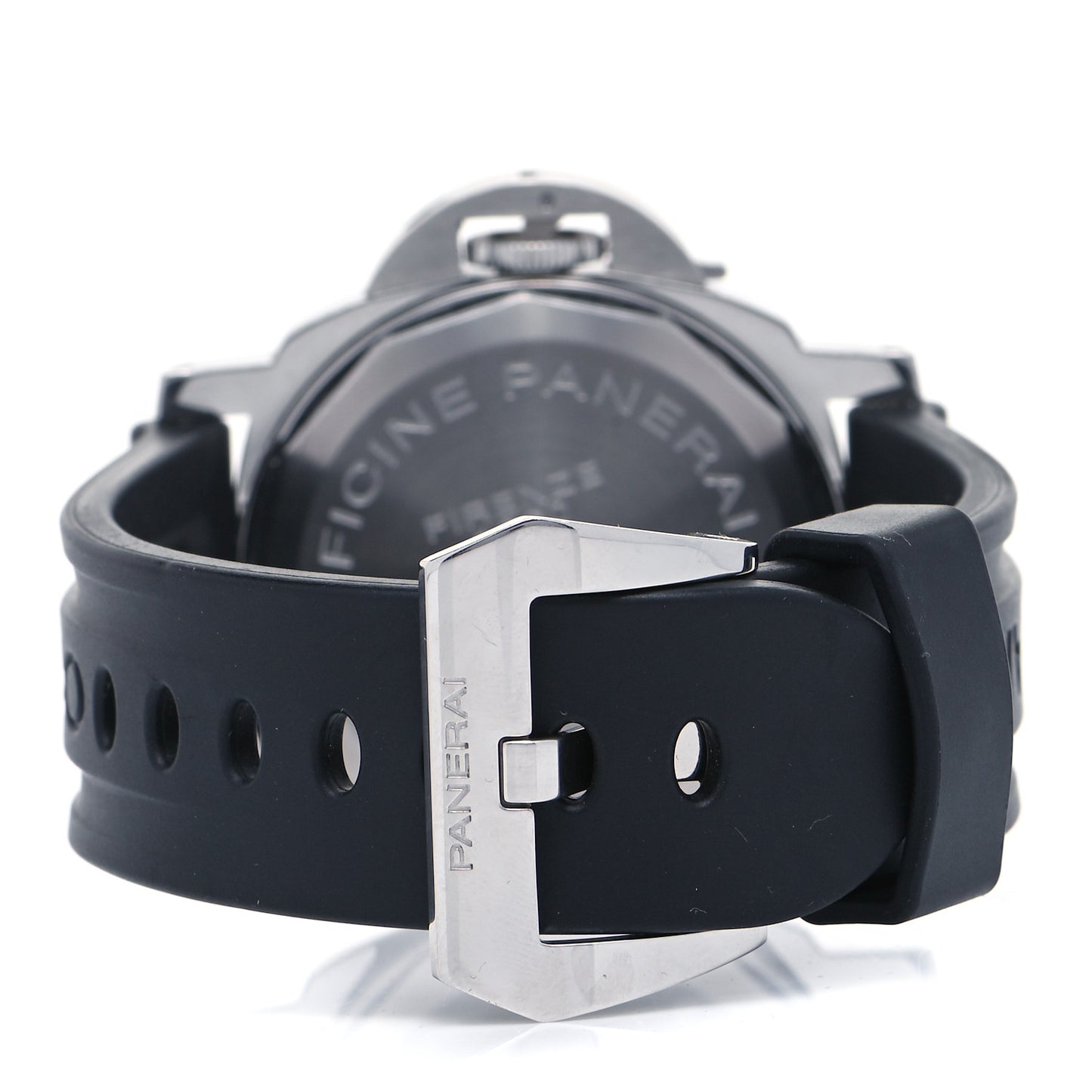 Stainless Steel Rubber 44mm Luminor Base Logo Manual Winding Watch Black PAM00773