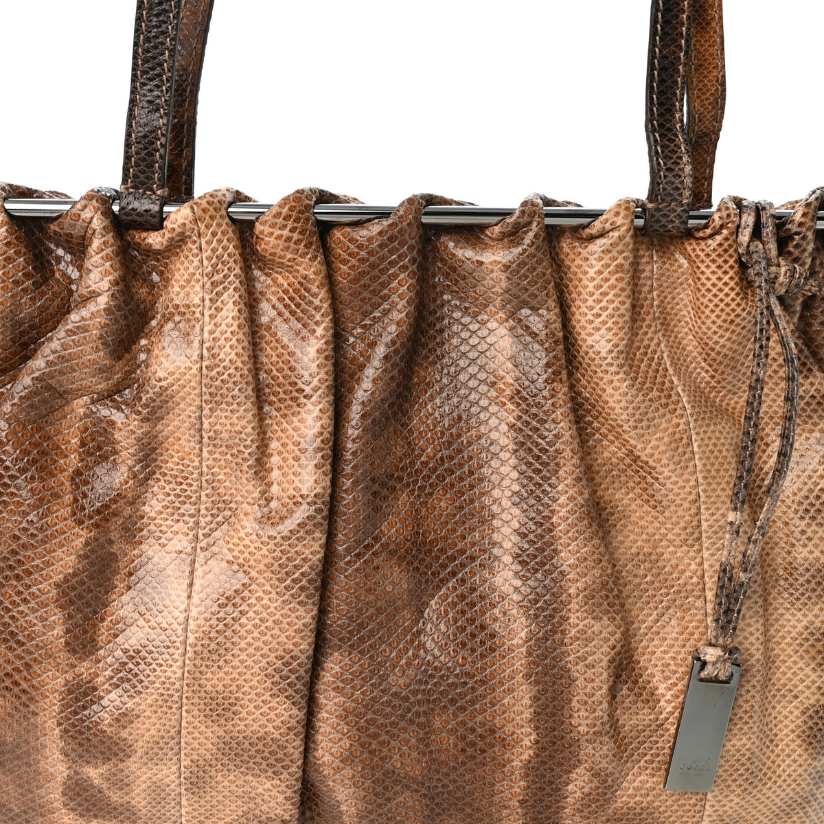 Gucci Lizard Frame Shoulder Bag Brown 8 of 10