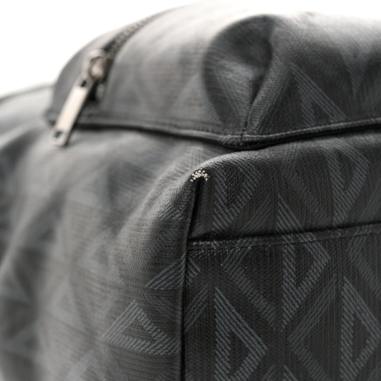 Coated Canvas CD Diamond Rider Zipped Backpack Black