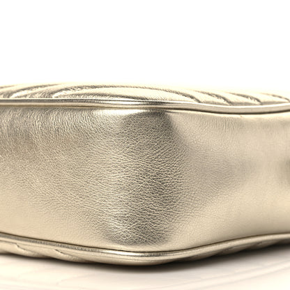 Saint Laurent Metallic Calfskin Matelasse Monogram Lou Camera Bag Platino 10 of 10