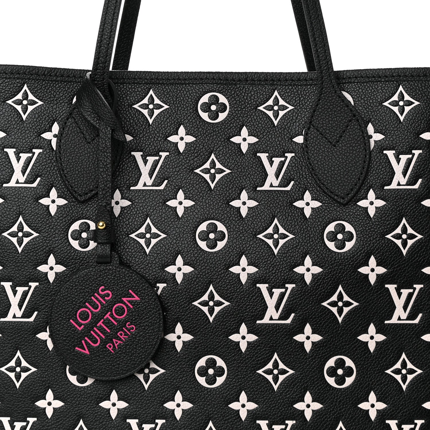 Louis Vuitton Empreinte Spring In The City Neverfull MM Black White Pink 8 of 10