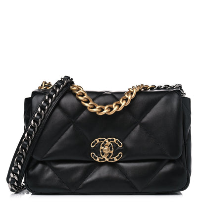 Chanel Lambskin Quilted Medium Chanel 19 Flap Black 1 of 4