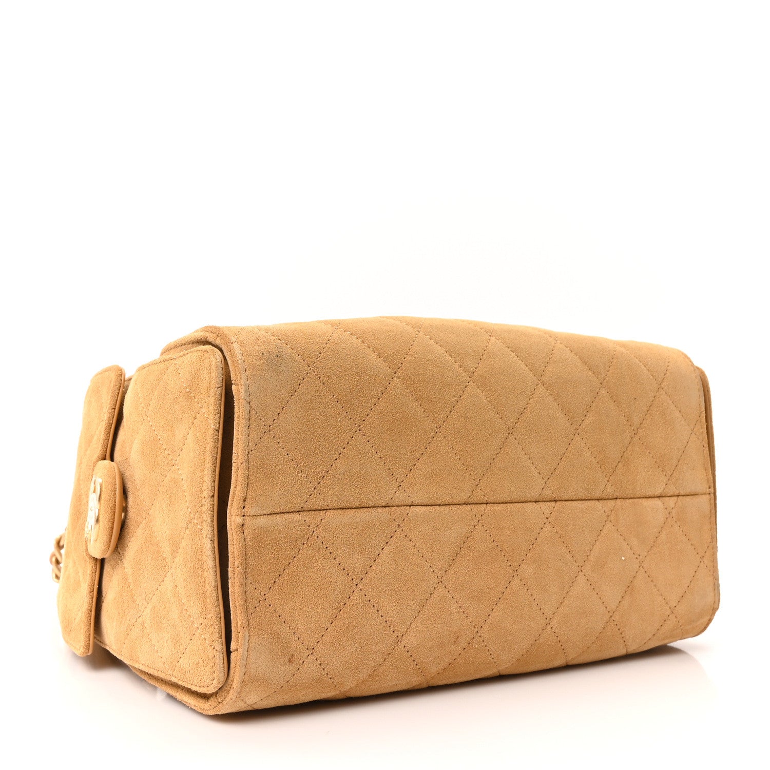Chanel Suede Quilted Small Chanel 25 Handbag Beige 4 of 10
