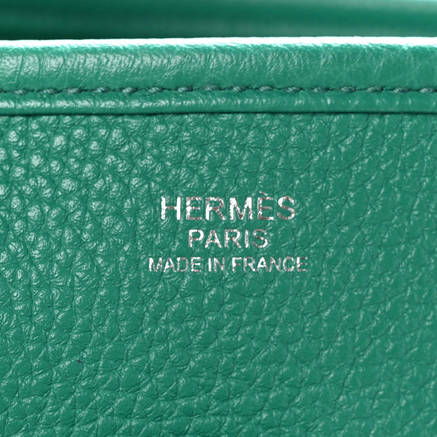 Hermes Taurillon Clemence Evelyne III PM Vert Jade 6 of 11