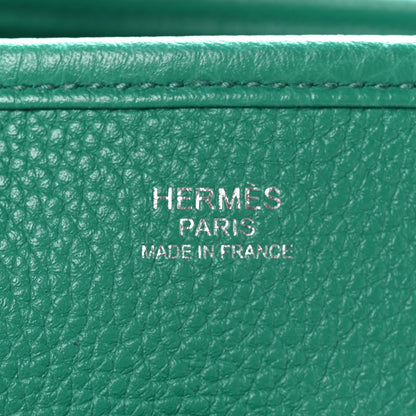 Hermes Taurillon Clemence Evelyne III PM Vert Jade 6 of 11