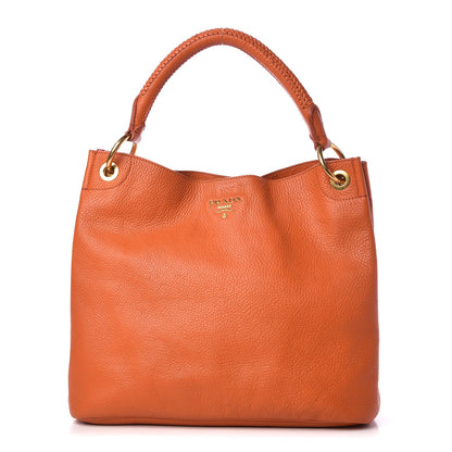 Prada Vitello Daino Hobo Papaya 1 of 9