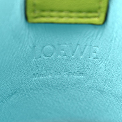 Loewe Calfskin Fringe Elephant Pouch Crossbody Bag Green 5 of 9