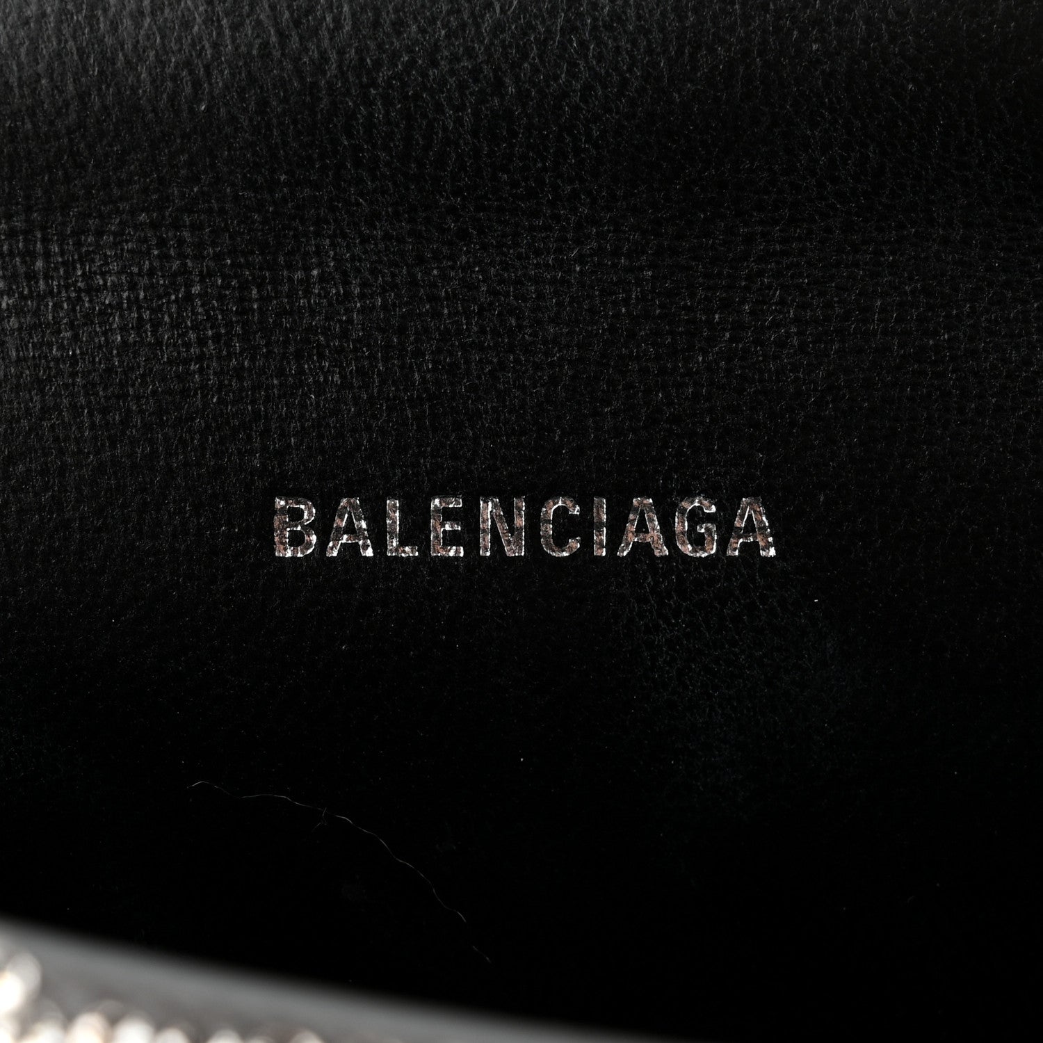 Balenciaga Strass Suede Hourglass Top Handle Bag XS Smoke Grey Crystal 6 of 11