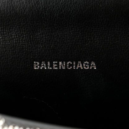 Balenciaga Strass Suede Hourglass Top Handle Bag XS Smoke Grey Crystal 6 of 11