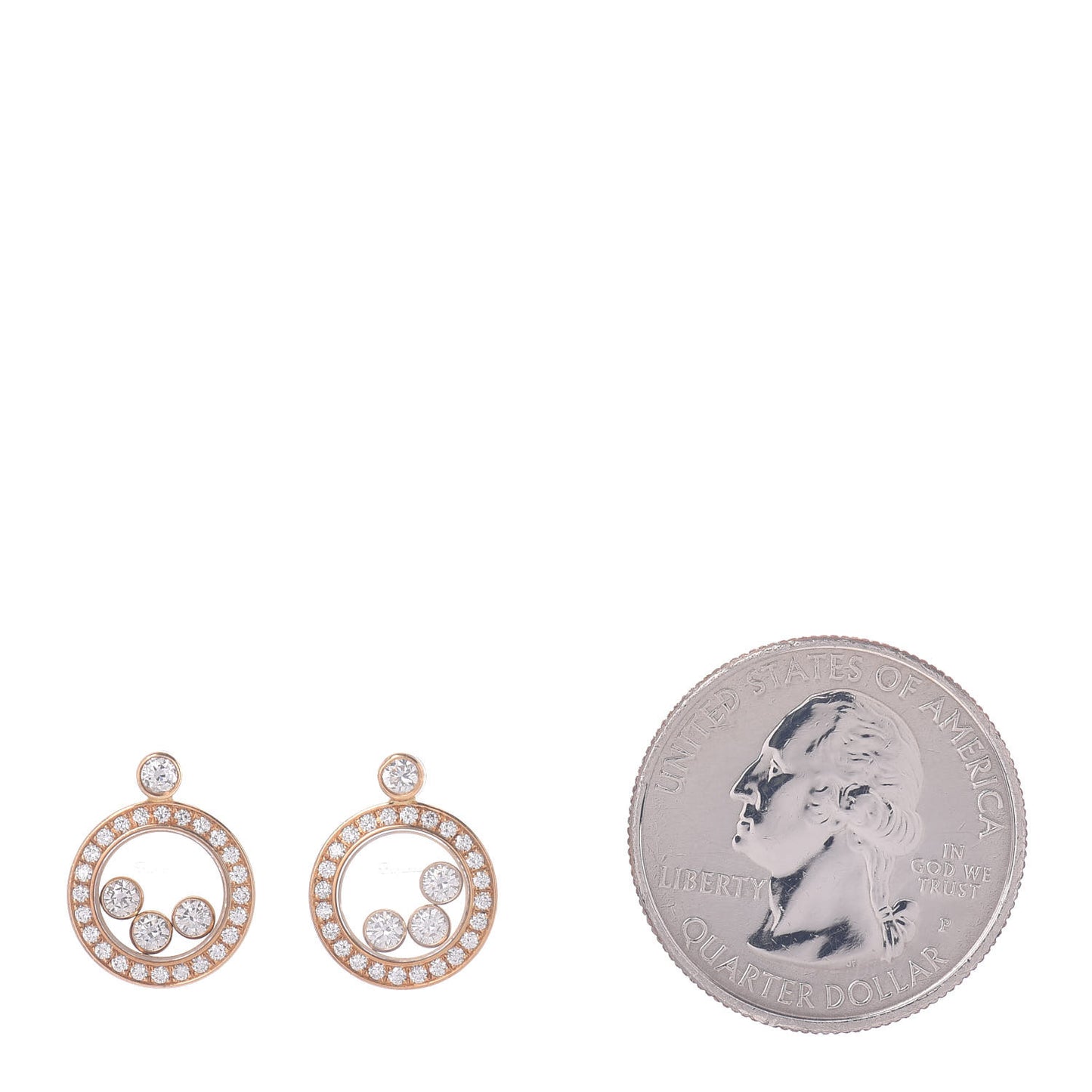 18K Yellow Gold Happy Diamonds Icons Drop Earrings