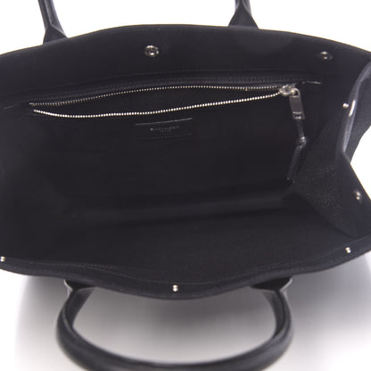 Saint Laurent Linen Calfskin Rive Gauche North South Tote Black 5 of 10