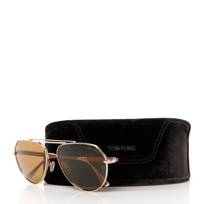 Tom Ford Metal Andes Pilot Sunglasses TF670 Gold 8 of 8