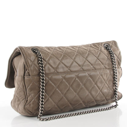 Chanel Iridescent Calfskin Quilted Large Shiva Flap Grey 3 of 8
