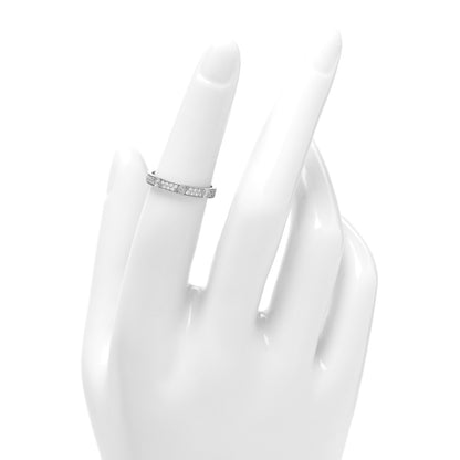 Cartier 18K White Gold Diamond 2.6mm LOVE Paved Band Ring 49 4.75 2 of 5