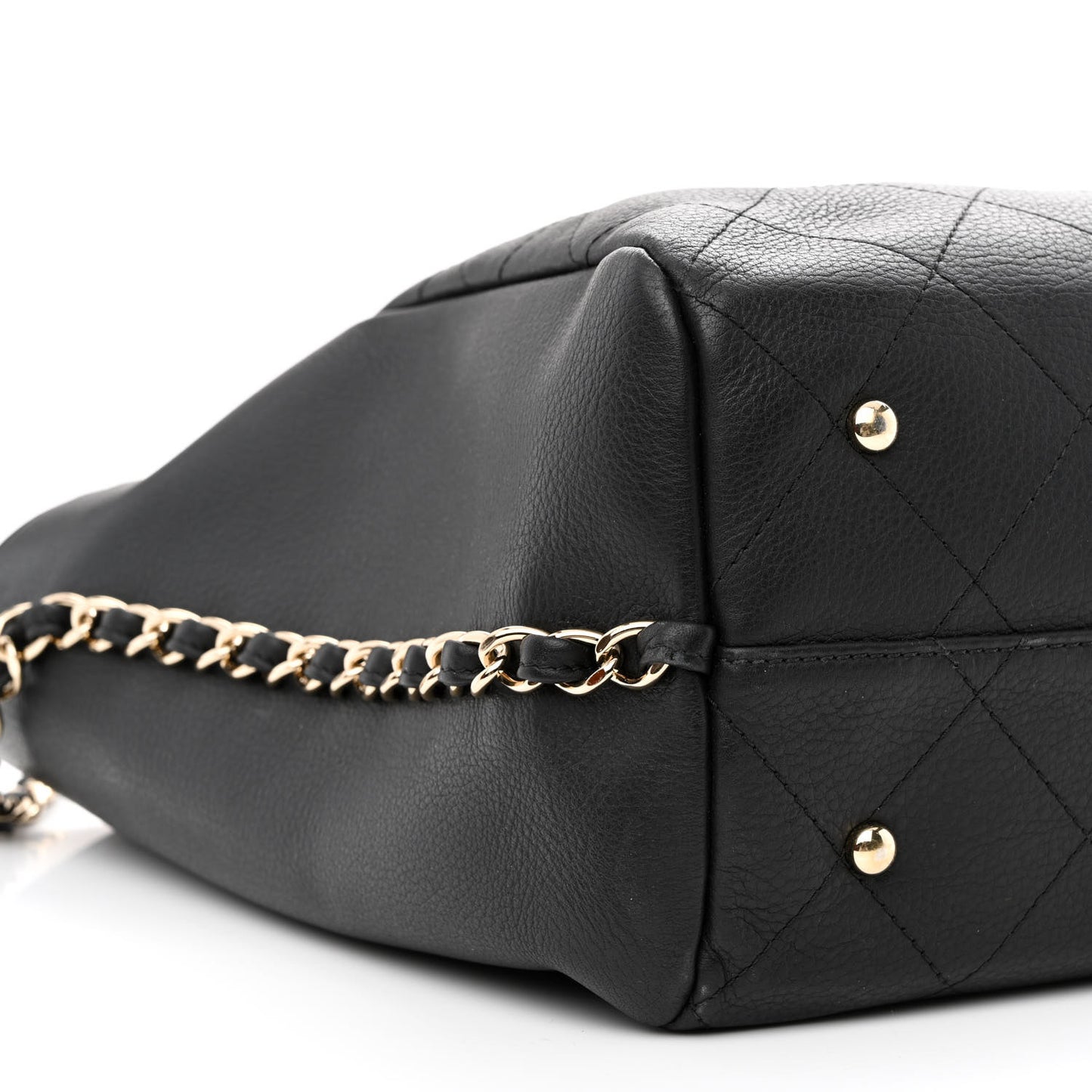 Bullskin Stitched Large Shopping Bag Black