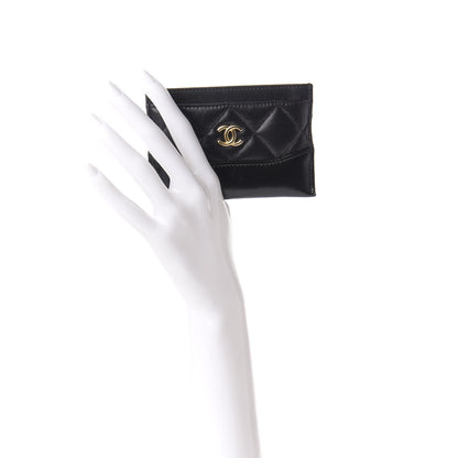 Chanel Aged Calfskin Quilted Gabrielle Card Holder Black 2 of 8