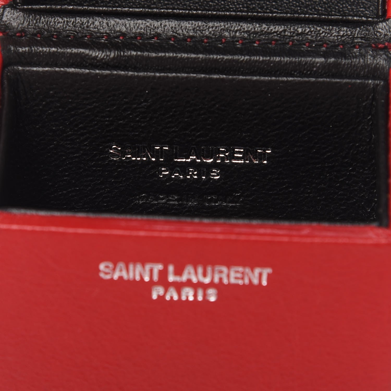 Saint Laurent Lambskin Smoking Box Crossbody Rouge Eros 8 of 10
