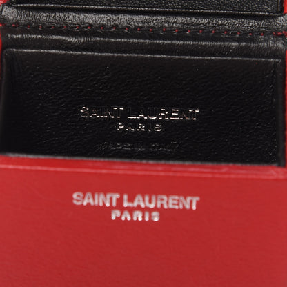 Saint Laurent Lambskin Smoking Box Crossbody Rouge Eros 8 of 10