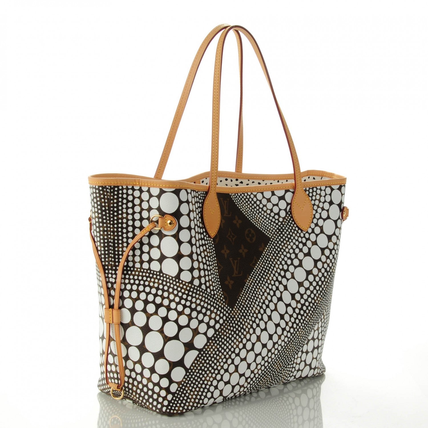 Louis Vuitton Monogram Kusama Waves Neverfull MM White 3 of 7