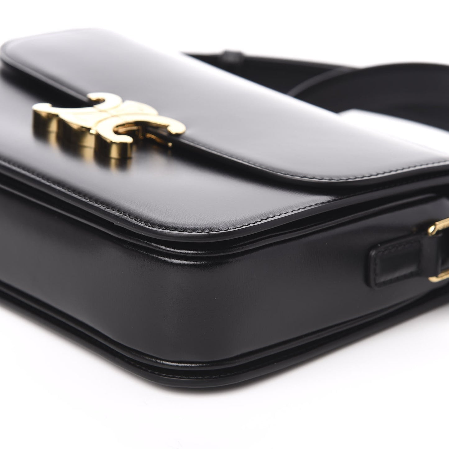 Shiny Calfskin Medium Triomphe Black