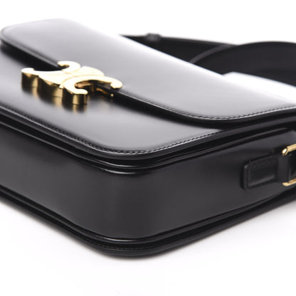 Celine Shiny Calfskin Medium Triomphe Black 9 of 11
