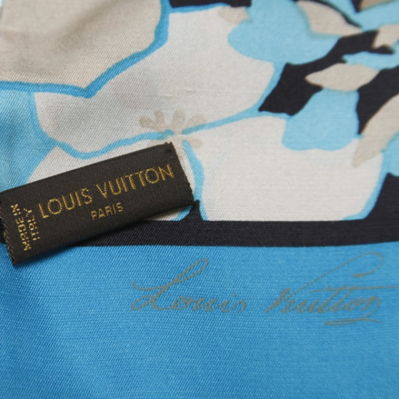 Louis Vuitton Silk Hibiscus Bandeau Turquoise 4 of 4