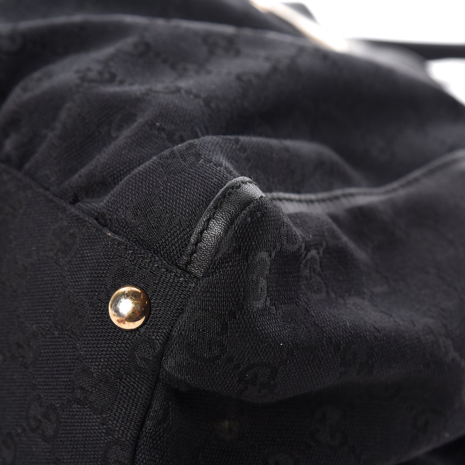 Gucci Monogram D Gold Large Shoulder Bag Black 10 of 13