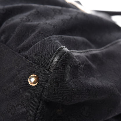 Gucci Monogram D Gold Large Shoulder Bag Black 10 of 13