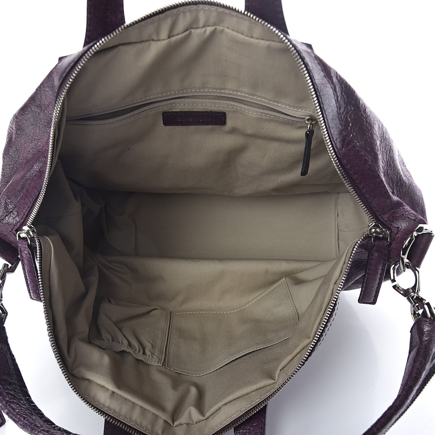 Givenchy Crackled Calfskin Medium Nightingale Aubergine 5 of 9