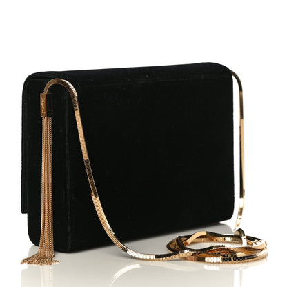 Saint Laurent Velvet Monogram Small Kate Slide Chain Crossbody Box Bag Black 2 of 12